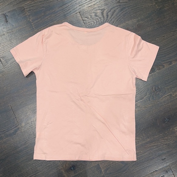 NEW NWT Blush Light Pink White BRIDE Gold Metallic tshirt bachelorette Party top - Picture 4 of 4